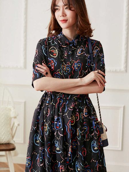 casual dresses face print linen cotton dress shows thin short a middle long line xxdh, Black;gray
casual dresses face print linen cotton dress shows thin short a middle long line xxdh, Black;gray