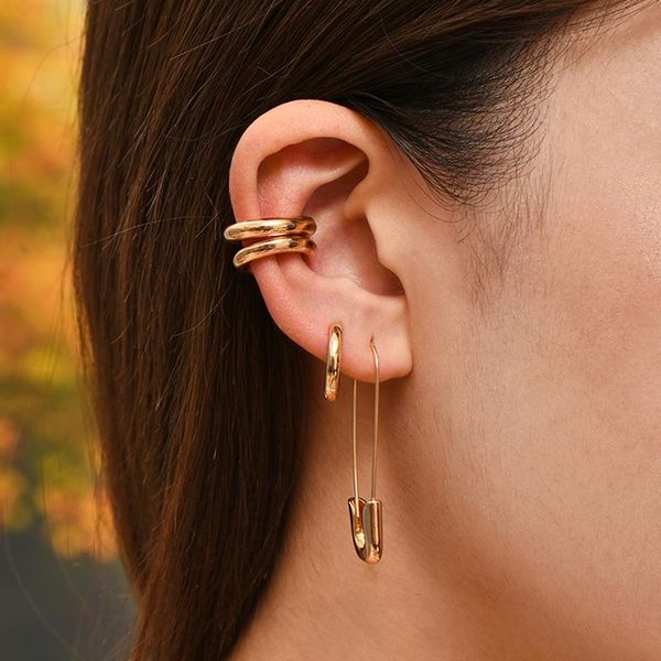 stud fashion jewelry minimalist ear cuff round circle earring punk gold color safety pin u-shaped earrings set for women earclip, Golden;silver
stud fashion jewelry minimalist ear cuff round circle earring punk gold color safety pin u-shaped earrings set for women earclip, Golden;silver
