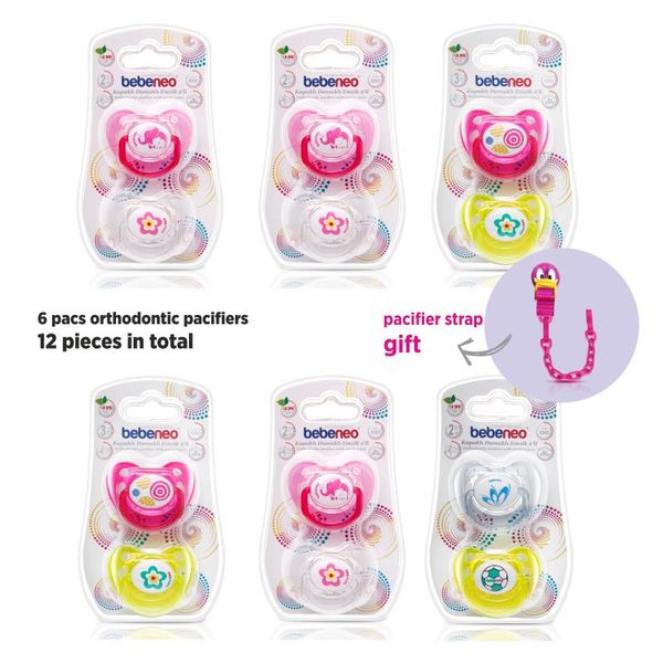 pacifiers# orthodontic pacifier set 12+ month 6 packs 12 pcs - strap gift soother made in turkey
pacifiers# orthodontic pacifier set 12+ month 6 packs 12 pcs - strap gift soother made in turkey