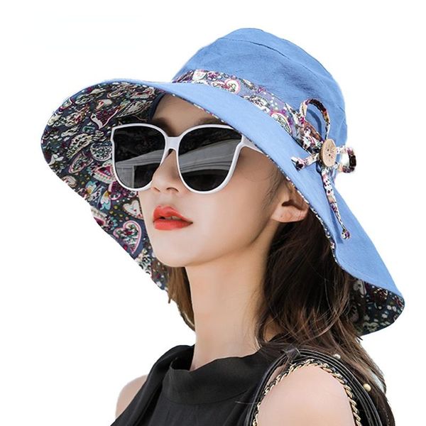 wide brim hats 2021 cotton cloth sun fisherman summer female hat outdoor travel foldable solid bucket anti-uv beach, Blue;gray
wide brim hats 2021 cotton cloth sun fisherman summer female hat outdoor travel foldable solid bucket anti-uv beach, Blue;gray