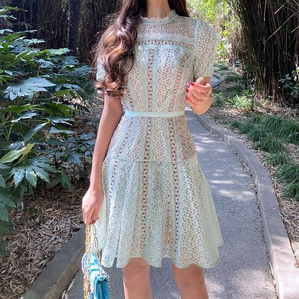 2021 summer runway party new self portrait light green short sleeve lace dress fashion hollow out dresses qsir, Black;gray
2021 summer runway party new self portrait light green short sleeve lace dress fashion hollow out dresses qsir, Black;gray