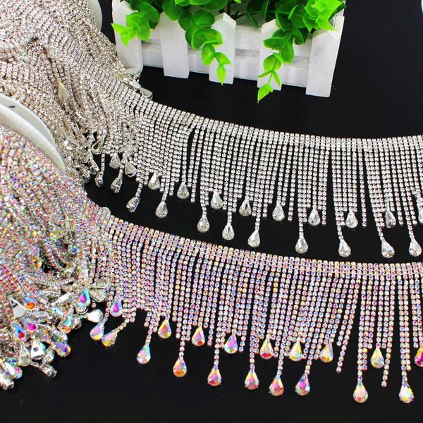 wedding sashes 1 yard diy sew on trimming bridal crystal clear rhinestone patch appliques for dress handmade silver sewing tassel fringe, White
wedding sashes 1 yard diy sew on trimming bridal crystal clear rhinestone patch appliques for dress handmade silver sewing tassel fringe, White