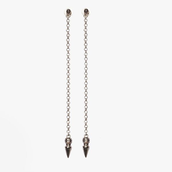 studs earrings spike bullet head s925 silver tassel long pendant hip hop punk ear line, Golden;silver
studs earrings spike bullet head s925 silver tassel long pendant hip hop punk ear line, Golden;silver