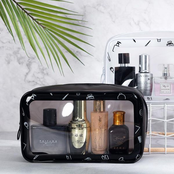 cosmetic bags & cases pvc transparent waterproof storage bag black white large capacity travel portable custom daily necessities
cosmetic bags & cases pvc transparent waterproof storage bag black white large capacity travel portable custom daily necessities