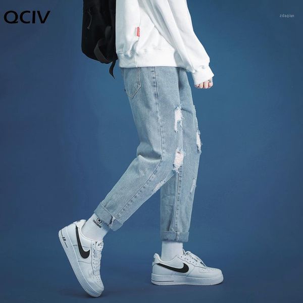 fashion men's jeans broken hole pants thin torn solid cotton straight tube loose vintage washed streetwear, Blue
fashion men's jeans broken hole pants thin torn solid cotton straight tube loose vintage washed streetwear, Blue
