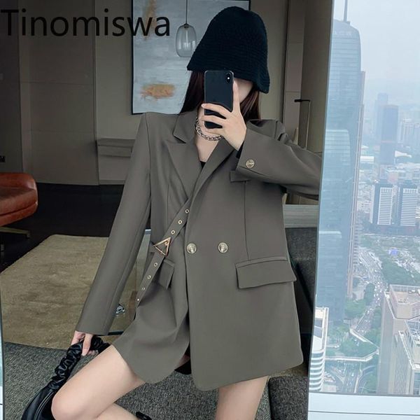 tinomiswa blazer women spring 2021 new korean chic notched collar long sleeve coats loose casual office lady a2118, White;black
tinomiswa blazer women spring 2021 new korean chic notched collar long sleeve coats loose casual office lady a2118, White;black