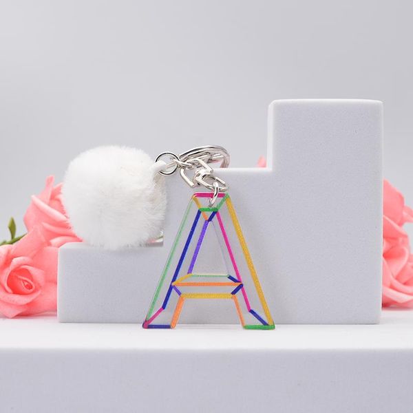keychains english letter keychain plush key chain pompom keyring car pendent handbag charm striped acrylic holder girl jewlery gift, Silver
keychains english letter keychain plush key chain pompom keyring car pendent handbag charm striped acrylic holder girl jewlery gift, Silver