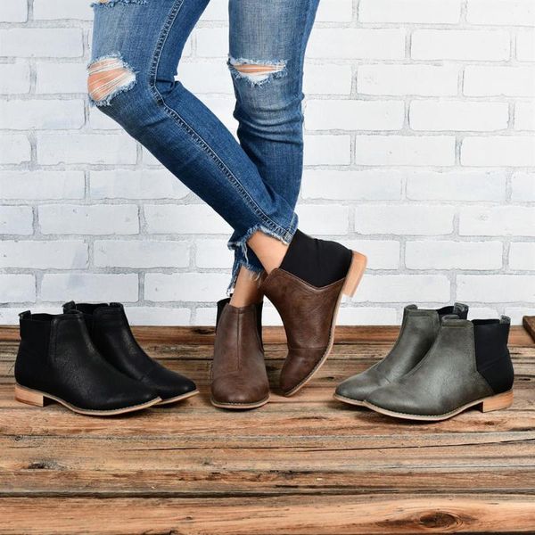 boots women fashion suqare heels slip-on hit color short booties round toe shoes #yb40, Black
boots women fashion suqare heels slip-on hit color short booties round toe shoes #yb40, Black