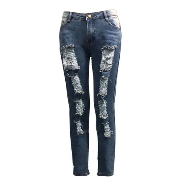 women's jeans fashion high elastic frayed washed white distressed holes legging skinny pencil pants s-2xxl, Blue
women's jeans fashion high elastic frayed washed white distressed holes legging skinny pencil pants s-2xxl, Blue