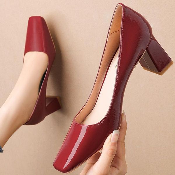 dress shoes 2021 autumn leather women 6cm high heels block low square toe green pumps lady burgundy party ol prom chunky classic, Black
dress shoes 2021 autumn leather women 6cm high heels block low square toe green pumps lady burgundy party ol prom chunky classic, Black