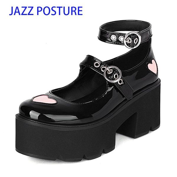 dress shoes big size 35-43 women's platform cute heart thick high heels female round toe fashion punk woman z763, Black
dress shoes big size 35-43 women's platform cute heart thick high heels female round toe fashion punk woman z763, Black