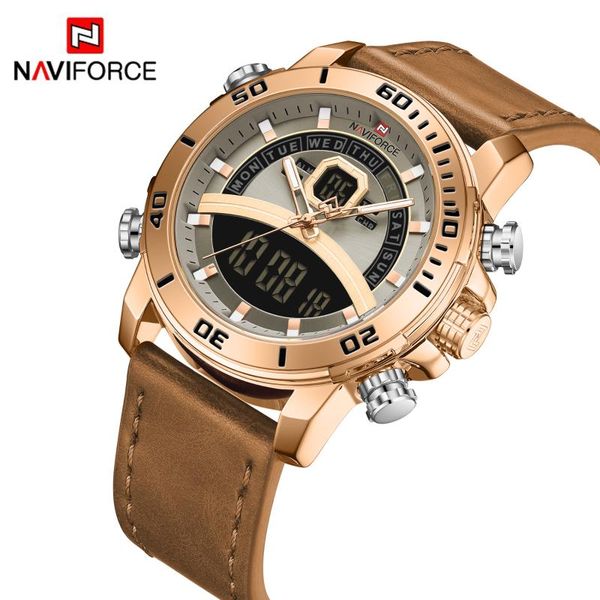 wristwatches naviforce 2021 fashion brand men's sports watch military led display quartz automatic date 30m waterproof clock, Slivery;brown
wristwatches naviforce 2021 fashion brand men's sports watch military led display quartz automatic date 30m waterproof clock, Slivery;brown
