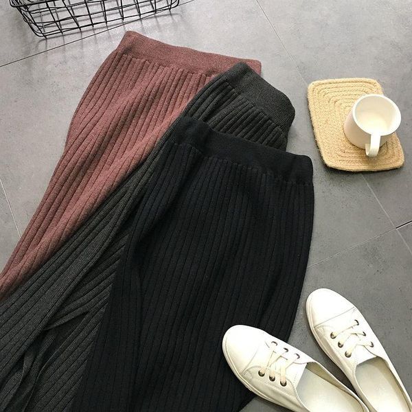 skirts 2021 autumn/winter women's package buttocks skirt casual solid color stitching knit wool long split, Black
skirts 2021 autumn/winter women's package buttocks skirt casual solid color stitching knit wool long split, Black