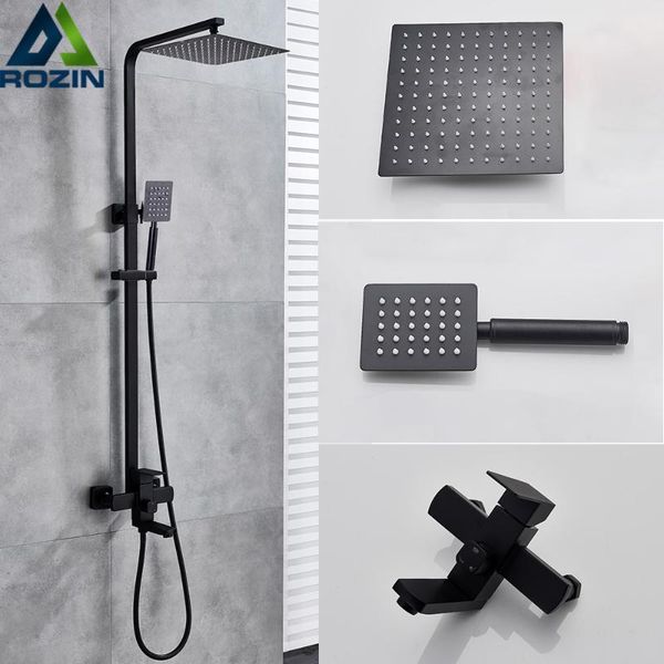 black rainfall shower column bath shower set swivel bath spout mixer tap stainless steel rain head bathroom mixer tap
black rainfall shower column bath shower set swivel bath spout mixer tap stainless steel rain head bathroom mixer tap
