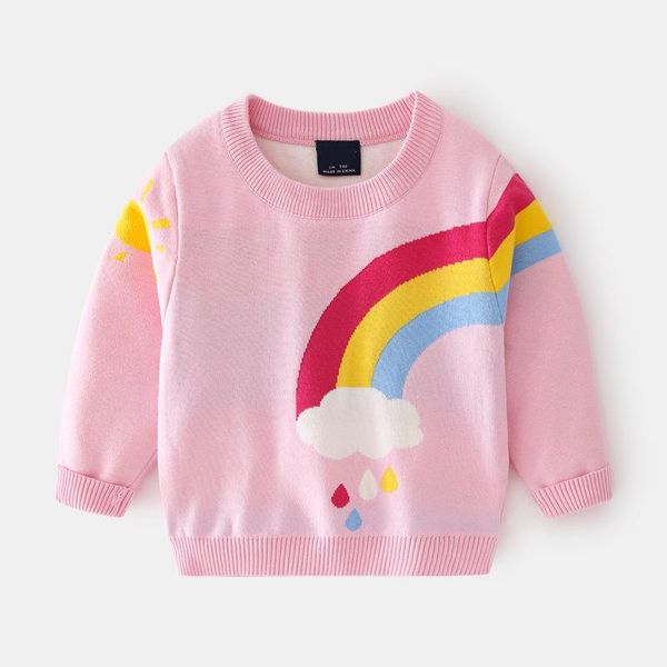 pullover 3-9t rainbow print sweater for kid girls toddler autumn winter warm clothes long sleeve knit cute sweet knitwear, Blue
pullover 3-9t rainbow print sweater for kid girls toddler autumn winter warm clothes long sleeve knit cute sweet knitwear, Blue