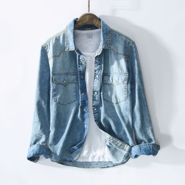 2021 new arrival autumn 100% cotton denim long sleeve shirts men brand jeans shirt mens camisa masculina i04t, White
2021 new arrival autumn 100% cotton denim long sleeve shirts men brand jeans shirt mens camisa masculina i04t, White