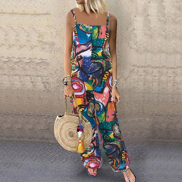 women's jumpsuits & rompers 2021 summer sleeveless zanzea fashion long overalls women bohemian print straps female pants streetwear, Black;white
women's jumpsuits & rompers 2021 summer sleeveless zanzea fashion long overalls women bohemian print straps female pants streetwear, Black;white