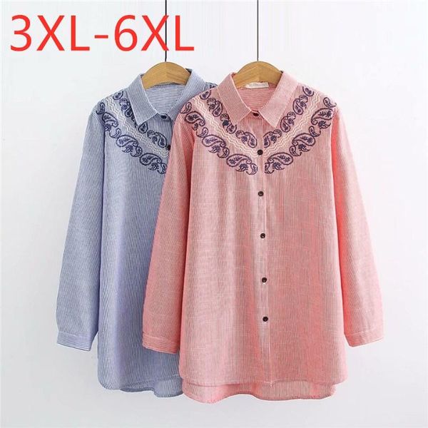 women's blouses & shirts ladies autumn winter plus size for women large blouse long sleeve loose cotton embroidery stripe shirt 3xl 4x, White
women's blouses & shirts ladies autumn winter plus size for women large blouse long sleeve loose cotton embroidery stripe shirt 3xl 4x, White