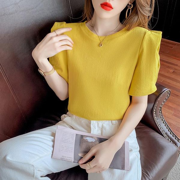 women's t-shirt trend 2021 summer korean version loose pile sleeve white super fashion foreign style female women
women's t-shirt trend 2021 summer korean version loose pile sleeve white super fashion foreign style female women