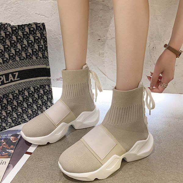 2021 new breathable knitted elastic ankle women casual lace up boots woman patchwork pu leather flats ladies gmnc, Black
2021 new breathable knitted elastic ankle women casual lace up boots woman patchwork pu leather flats ladies gmnc, Black