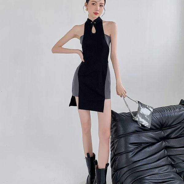casual dresses designer patchwork black sleeveless bodycon cheongsam women summer asymmetrical ladies mini punk fashion 8jys, Black;gray
casual dresses designer patchwork black sleeveless bodycon cheongsam women summer asymmetrical ladies mini punk fashion 8jys, Black;gray
