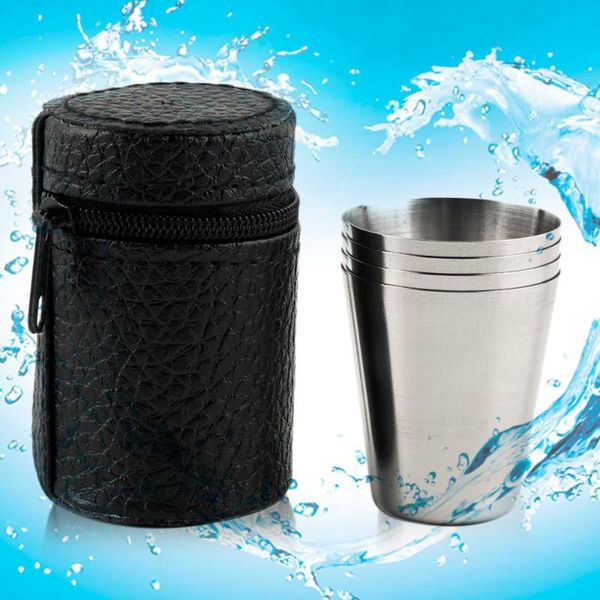 camp kitchen 1 set of 4 stainless steel 30ml, 70ml, 180ml camping cup mug drinking coffee tea with case outdoor tool picnic
camp kitchen 1 set of 4 stainless steel 30ml, 70ml, 180ml camping cup mug drinking coffee tea with case outdoor tool picnic