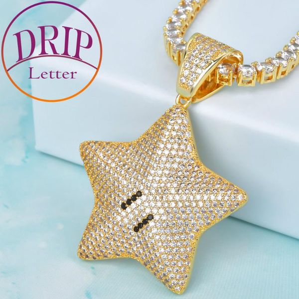 pendant necklaces bubble star gold color cubic zircon for men's hip hop cartoon necklace chain charms jewelry, Silver
pendant necklaces bubble star gold color cubic zircon for men's hip hop cartoon necklace chain charms jewelry, Silver