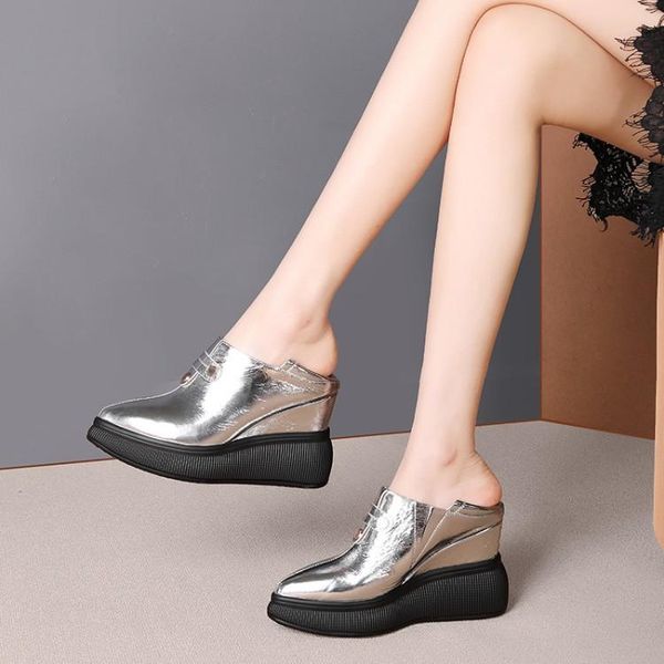 dress shoes mljuese 2021 women pumps autumn spring soft cow leather pointed toe silver color wedges high heels lady size 40, Black
dress shoes mljuese 2021 women pumps autumn spring soft cow leather pointed toe silver color wedges high heels lady size 40, Black