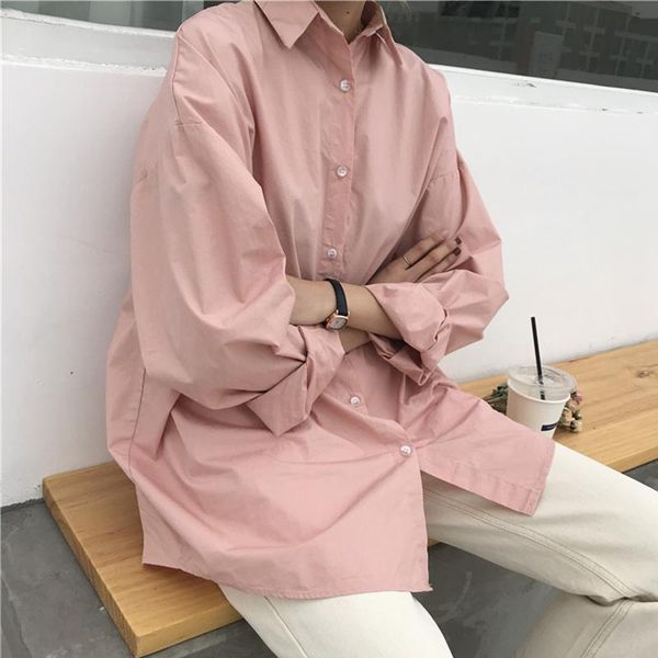 women's blouses & shirts long sleeve turn down collar shirt white plain button for women 2021 spring summer solid basic female pink
women's blouses & shirts long sleeve turn down collar shirt white plain button for women 2021 spring summer solid basic female pink