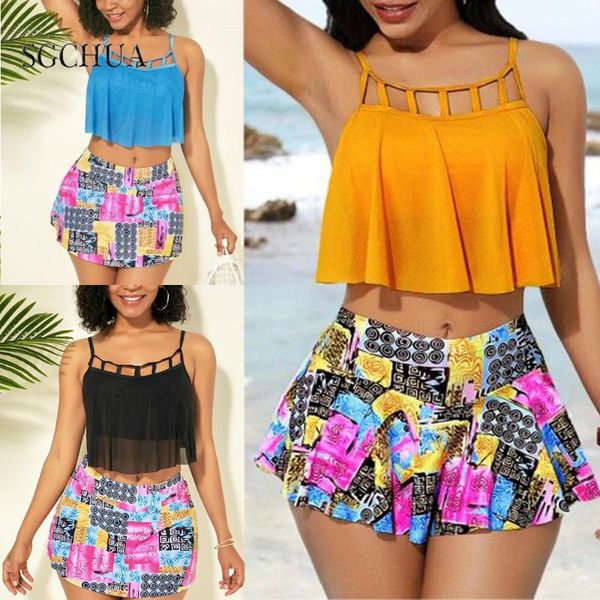 solid mesh ruffled two-piece swimsuit push up bathing suit high waist printed with skirt plus size s-xl swimwear women 2021
solid mesh ruffled two-piece swimsuit push up bathing suit high waist printed with skirt plus size s-xl swimwear women 2021