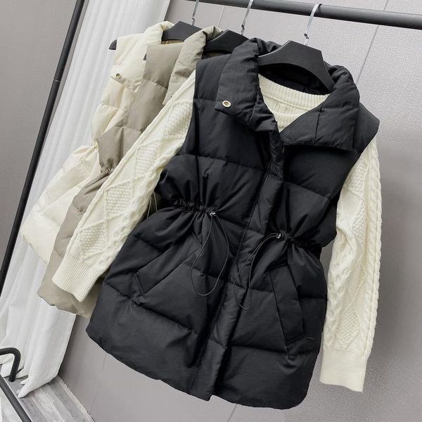 women's down & parkas 2021 women sleeveless vest winter warm plus size white jacket female veats mandarin collar lace up waistcoat, Black
women's down & parkas 2021 women sleeveless vest winter warm plus size white jacket female veats mandarin collar lace up waistcoat, Black