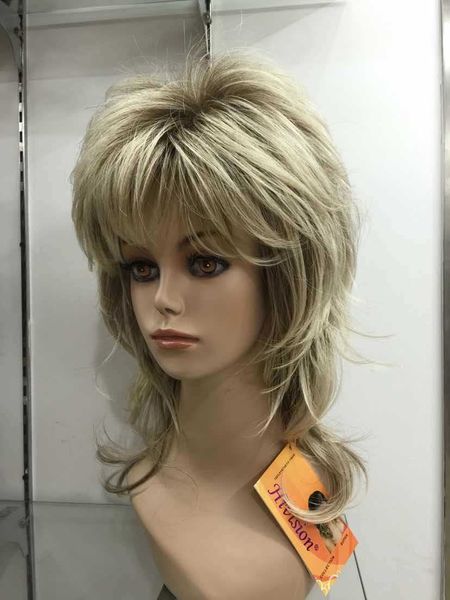 hivision fashion blonde with brown root layered medium length synthetic women's wigs, Black
hivision fashion blonde with brown root layered medium length synthetic women's wigs, Black