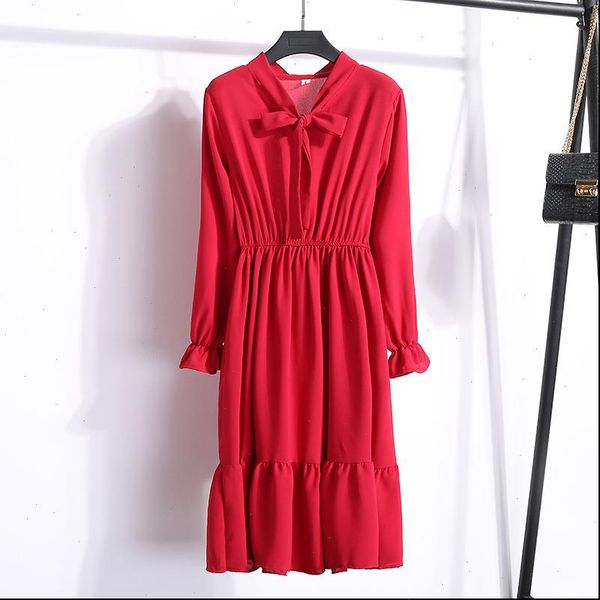 2021 midi floral long sleeve dress female korean black shirt vestidos office polka dot vintage autumn dresses women winter dress, Black;gray
2021 midi floral long sleeve dress female korean black shirt vestidos office polka dot vintage autumn dresses women winter dress, Black;gray