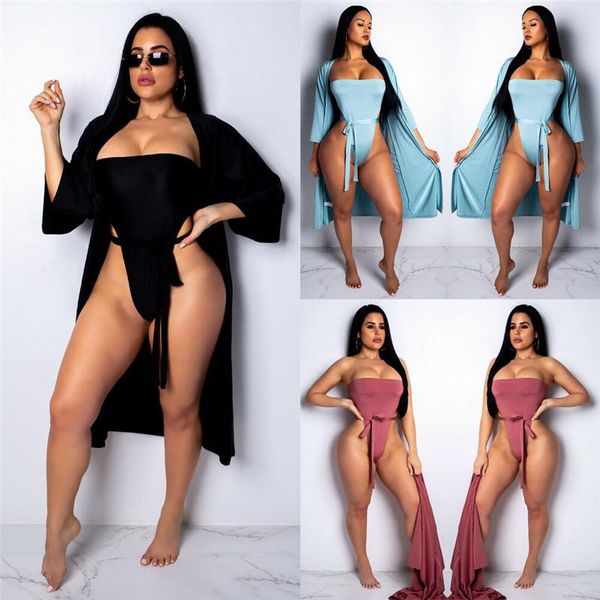 women's swimwear swimsuit womens summer beach bathing suit bodysuit off shoulder bikini set+cover up cardigan 2pcs solid beachwear, White;black
women's swimwear swimsuit womens summer beach bathing suit bodysuit off shoulder bikini set+cover up cardigan 2pcs solid beachwear, White;black