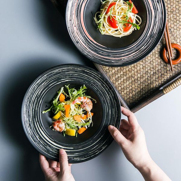 dishes & plates japanese ceramic plate creative straw hat shape dish salad fruit dinner
dishes & plates japanese ceramic plate creative straw hat shape dish salad fruit dinner