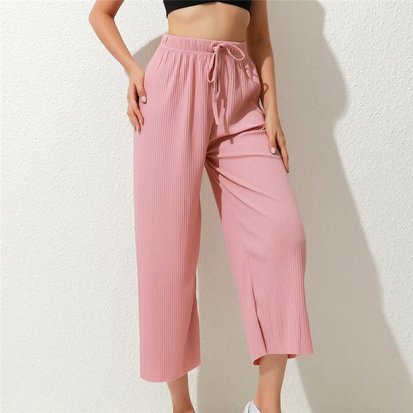 ladies knitted pants women new fashion solid lace up stretch waist trousers casual loose wide leg pants femme, Black;white
ladies knitted pants women new fashion solid lace up stretch waist trousers casual loose wide leg pants femme, Black;white