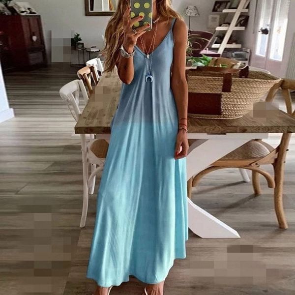 women's dress plus size s-5xl ladies summer fashion casual sleeveless camisole v-neck print maxi tank long dress beach sundress, Black;gray
women's dress plus size s-5xl ladies summer fashion casual sleeveless camisole v-neck print maxi tank long dress beach sundress, Black;gray