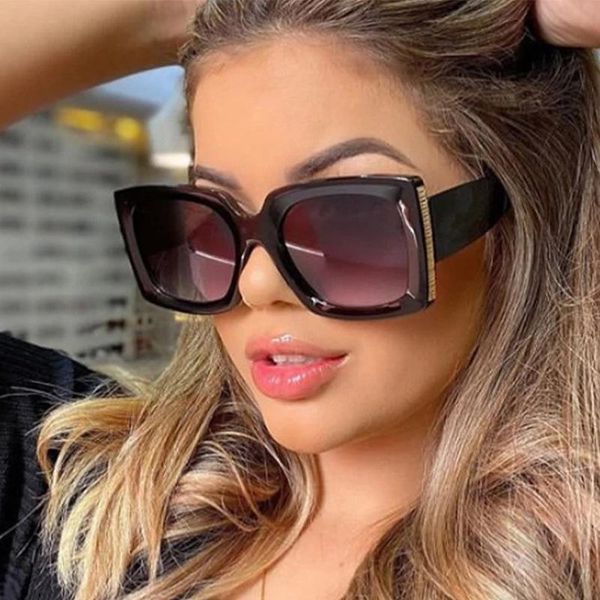 sunglasses for women designer square frame personalized metal decoration uv protection, White;black
sunglasses for women designer square frame personalized metal decoration uv protection, White;black