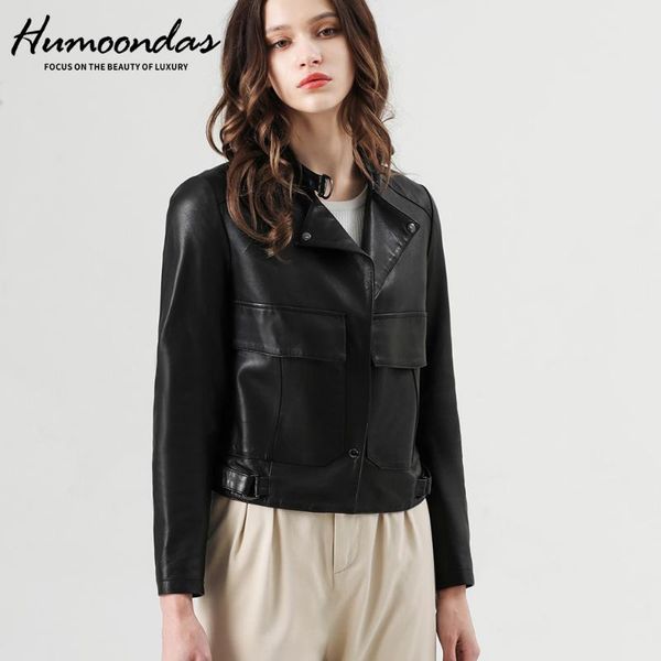 women's leather & faux humoondas real clothing 2021 spring autumn jacket women 100% genuine sheepskin coat female bomber jackets, Black
women's leather & faux humoondas real clothing 2021 spring autumn jacket women 100% genuine sheepskin coat female bomber jackets, Black