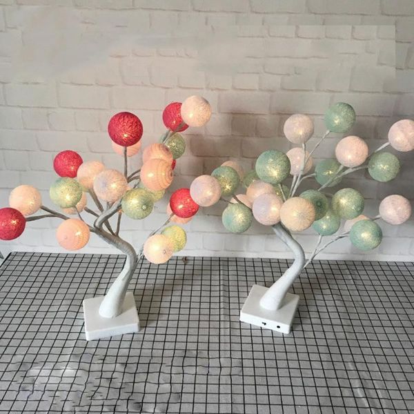 night lights hand-made led cotton ball tree table lamp girl's room decoration small light
night lights hand-made led cotton ball tree table lamp girl's room decoration small light