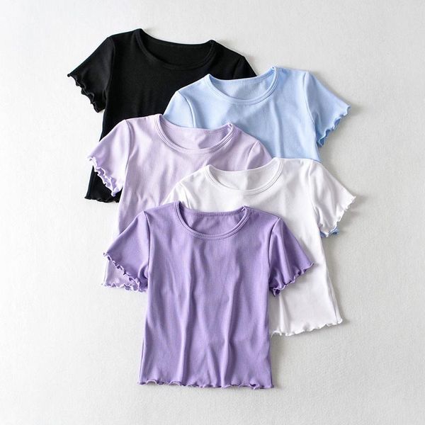 women's t-shirt summer curl solid color o neck slim short-sleeved casual t shirt for womens tee trend 2021 streetwear, White
women's t-shirt summer curl solid color o neck slim short-sleeved casual t shirt for womens tee trend 2021 streetwear, White