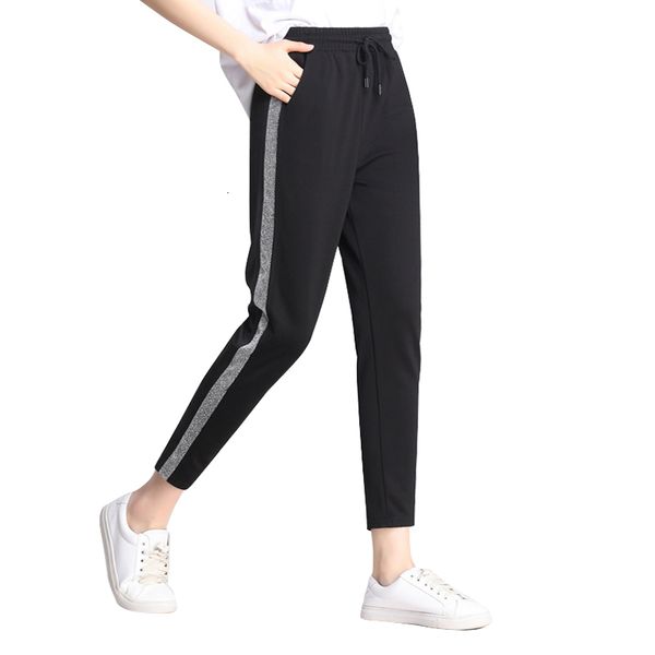 2021 new in contrast panel casual sweatpants hare loose elastic black striped waistbands side pencil women's pants n0fr, Black;white
2021 new in contrast panel casual sweatpants hare loose elastic black striped waistbands side pencil women's pants n0fr, Black;white