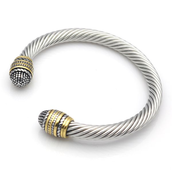retro trendy titanium steel jewelry gold two color bracelet stainless steel cable bracelet men designer bracelet open bangle fashion jewelry, Black
retro trendy titanium steel jewelry gold two color bracelet stainless steel cable bracelet men designer bracelet open bangle fashion jewelry, Black