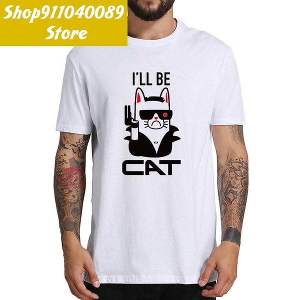 men's t-shirts terminator kitty t shirt funny i'll be cat t-shirt short sleeve original tshirt arrival 100% cotton tee, White;black
men's t-shirts terminator kitty t shirt funny i'll be cat t-shirt short sleeve original tshirt arrival 100% cotton tee, White;black