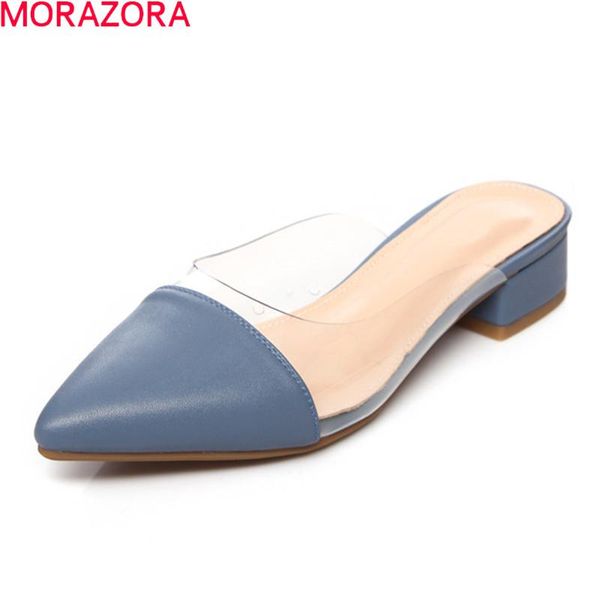 slippers morazora 2021 brand summer shallow women mules shoes low heel pointed toe 3 colors casual, Black
slippers morazora 2021 brand summer shallow women mules shoes low heel pointed toe 3 colors casual, Black