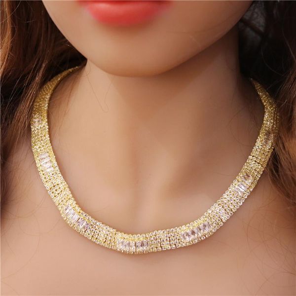 earrings & necklace fashion zircon luxury bridal wedding set shining crystal charm women's jewelry wholesale and retail, Silver
earrings & necklace fashion zircon luxury bridal wedding set shining crystal charm women's jewelry wholesale and retail, Silver