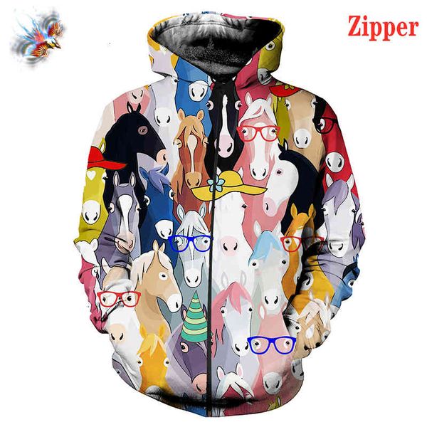 women hoodie casual women's zipper graffiti animal horse colorful new fashion high street 3d printing zip, Black
women hoodie casual women's zipper graffiti animal horse colorful new fashion high street 3d printing zip, Black