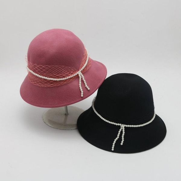wide brim hats 202109-2508689 autumn winter wool mesh pearl lady bucket cap women leisure hat, Blue;gray
wide brim hats 202109-2508689 autumn winter wool mesh pearl lady bucket cap women leisure hat, Blue;gray