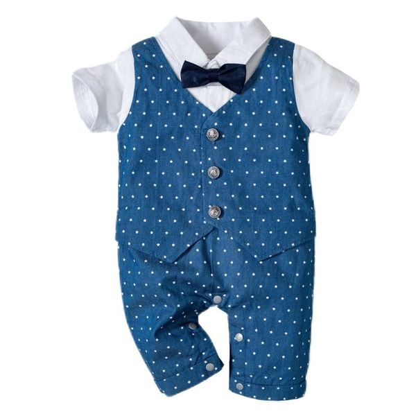 jumpsuits summer born infant baby boys polka dot gentleman jumpsuit button formal clothes children's clothing casual sets, Blue
jumpsuits summer born infant baby boys polka dot gentleman jumpsuit button formal clothes children's clothing casual sets, Blue