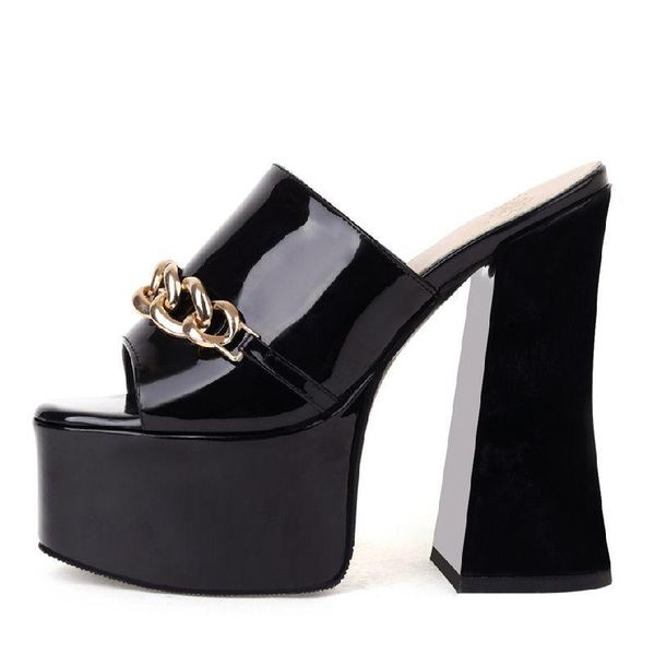 2021 new super high slippers heel height 15cm women shoes plus big size 46 women slippers square heel platform 5.5cm, Black
2021 new super high slippers heel height 15cm women shoes plus big size 46 women slippers square heel platform 5.5cm, Black